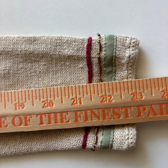 VTG J.Jill Embroidered fall Floral Cardigan Sweater Linen Blend Neutral Small - Picture 7 of 7